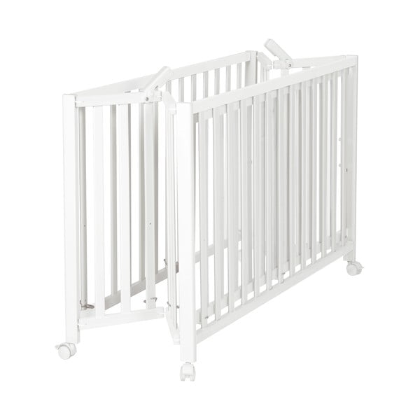 Pătuț pliabil alb cu roți 60x120 cm Fold up – Roba-image-2
