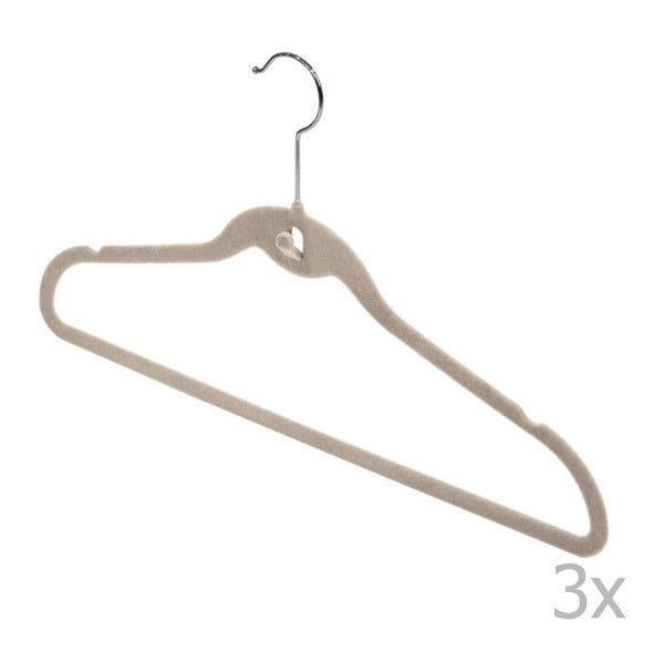 Set 3 umerașe Domopak Velvet, bej-image-1