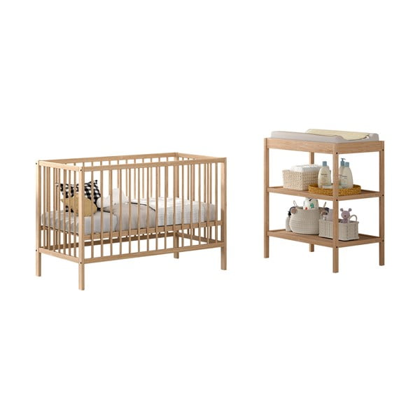 Set de mobilă pentru copii 2 buc. din lemn de fag Dino – Vipack