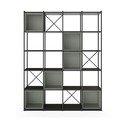 Bibliotecă verde/neagră 140x179 cm Anya – Marckeric