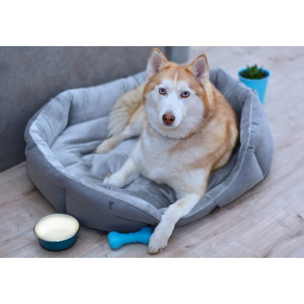 Pătuț pentru animale de companie, din fleece gri 90x70 cm Alík - Petsy-image-1