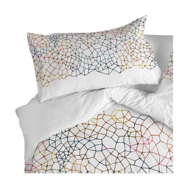 Set 2 fețe de pernă din bumbac Blanc Net, 50 x 75 cm-image-2