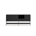 Comodă neagră 220x98x45 cm Platt – Teulat