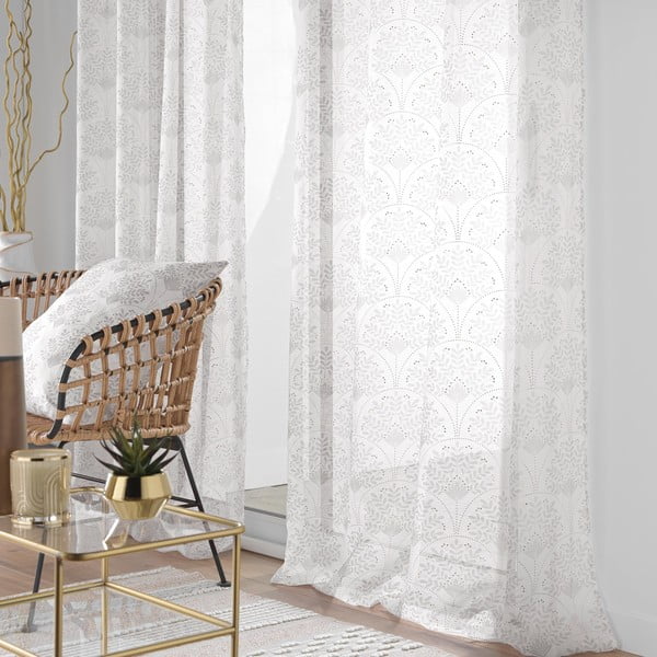 Perdea albă/bej 140x280 cm Majestia – douceur d'intérieur-image-1