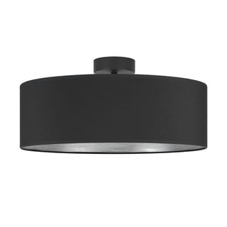 Plafonieră cu detaliu argintiu Sotto Luce Tres XL, ⌀ 45 cm, negru