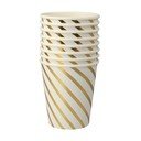 Pahare de unică folosință 8 buc. din hârtie Gold Swirl – Meri Meri