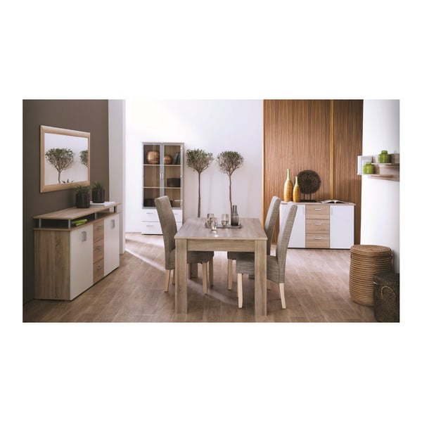 Comodă cu 2 uși și 3 sertare cu decor din lemn 13Casa Function-image-2