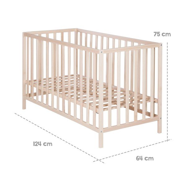 Pătuț în culoare naturală 60x120 cm Cosi – Roba-image-4