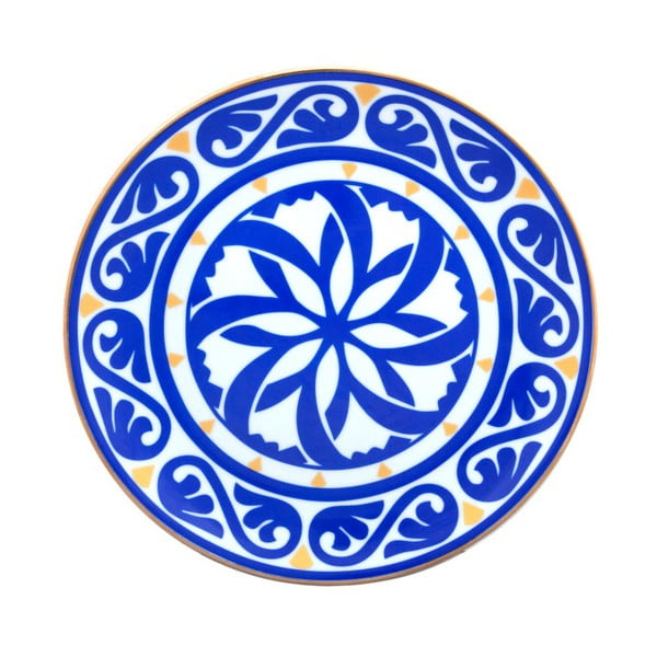 Farfurie din porțelan Vivas Peona, Ø 23 cm, albastru - alb