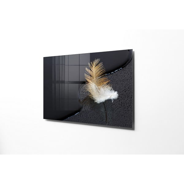 Tablou din sticlă 100x70 cm Feather – Wallity-image-3