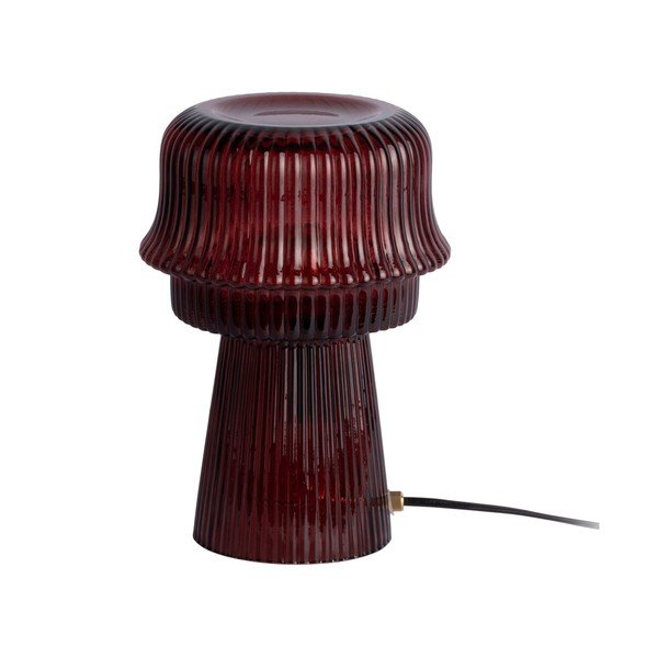 Veioză burgundy din sticlă (înălțime 26 cm) Cadiz – Leitmotiv