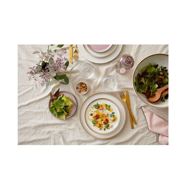 Farfurie roz/gri pentru desert  din gresie ø 17 cm Gastro Grey/Light Pink – Bitz-image-4