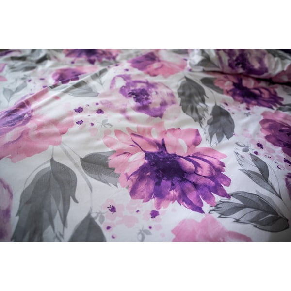 Lenjerie de pat din bumbac satinat Cotton House Penny, 140 x 200 cm, violet-image-3