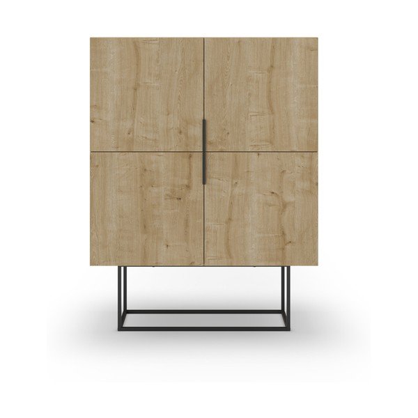 Dulap în culoare naturală cu aspect de lemn de stejar 100x130 cm Titan – Marckeric