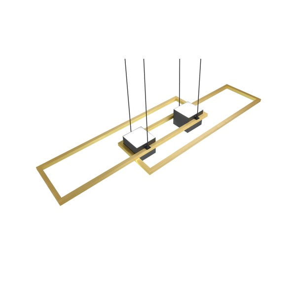 Lustră neagră/aurie LED cu control prin telecomandă/cu intensitate reglabilă Albany – Trio-image-4