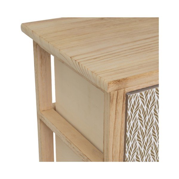 Comodă în culoare naturală înaltă din lemn masiv de paulownia 40x73 cm – Casa Selección-image-2
