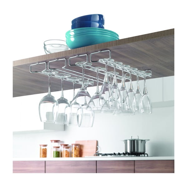 Set 2 suporturi de perete pentru pahare de vin Rail - Metaltex-image-2