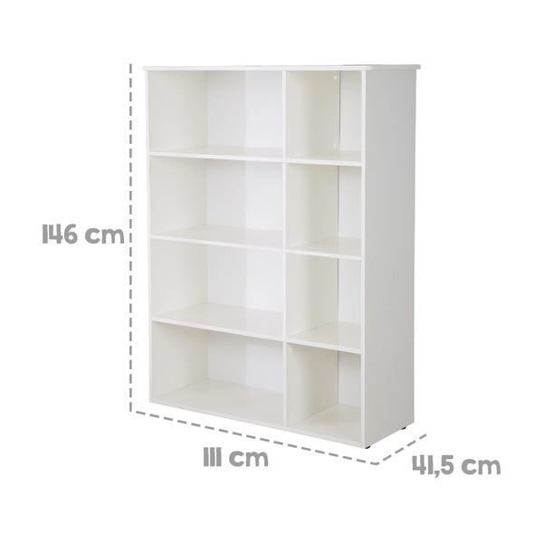 Bibliotecă pentru copii  albă 111x146 cm Sylt – Roba-image-3
