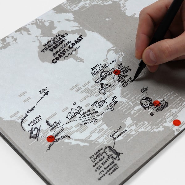 Jurnal pentru notițe pe hartă Palomar Transparent World-image-3