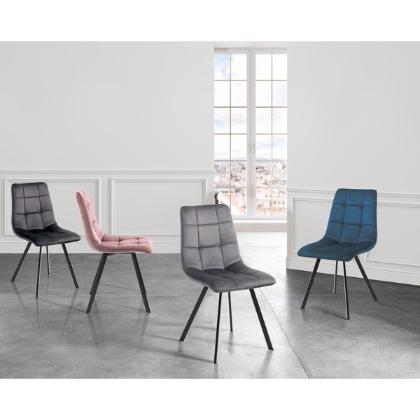 Scaune de dining albastre 2 buc. din catifea Toffee – Tomasucci-image-4