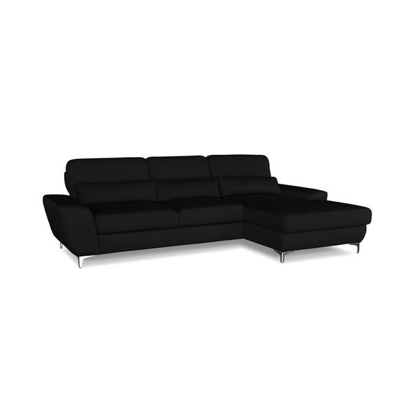 Colțar extensibil Windsor & Co. Sofas Omega, colț partea dreaptă, negru -image-2