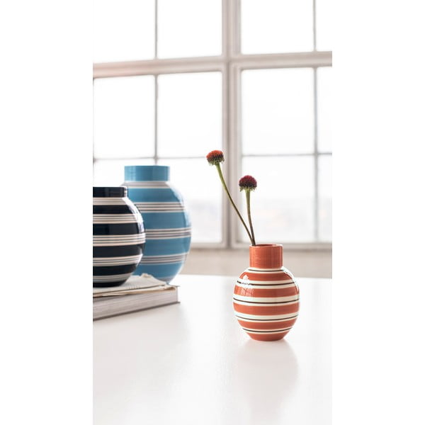Vază din ceramică Kähler Design Nuovo, înălțime 14,5 cm, roz-alb-image-2