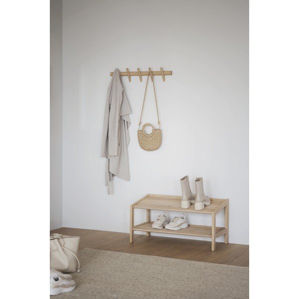 Pantofar în culoare naturală din lemn masiv de stejar Hillmond – Rowico-image-1