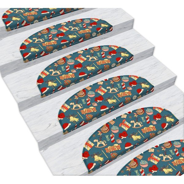 Covorașe pentru scări verzi în set de 16 bucăți 65x20 cm Christmas Gifts - Vitaus-image-1