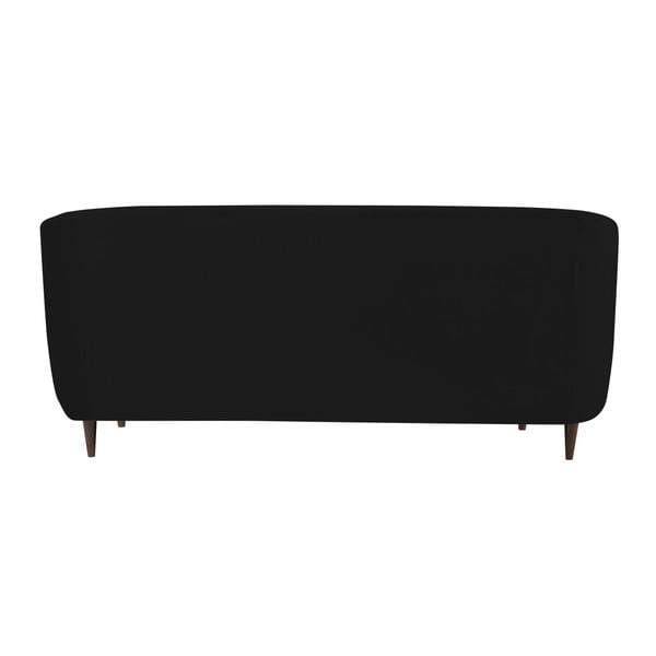 Canapea cu tapițerie din catifea Kooko Home GLAM, negru, 175 cm-image-3