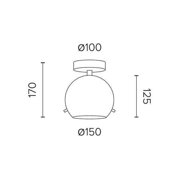 Plafonieră Sotto Luce MYOO Matte, ø 15 cm, alb-image-2