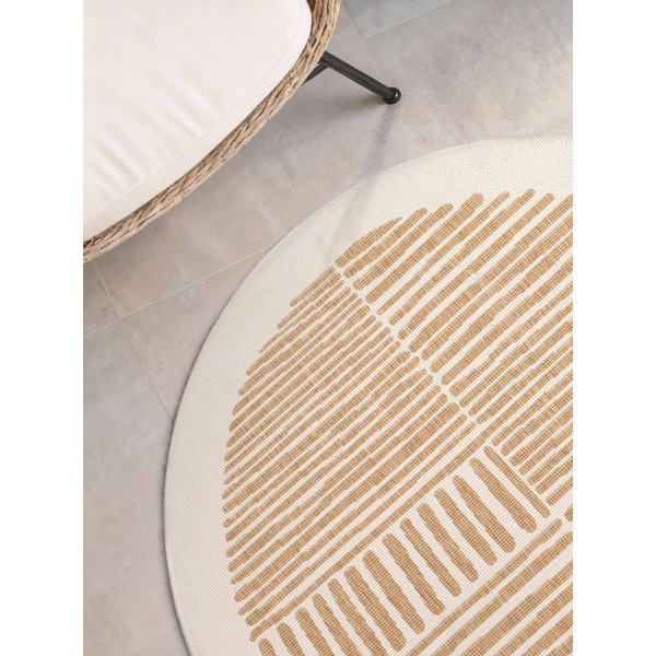 Covor pentru exterior și interior crem/în culoare naturală rotund ø 160 cm Haringey Bounds – Ted Baker-image-3