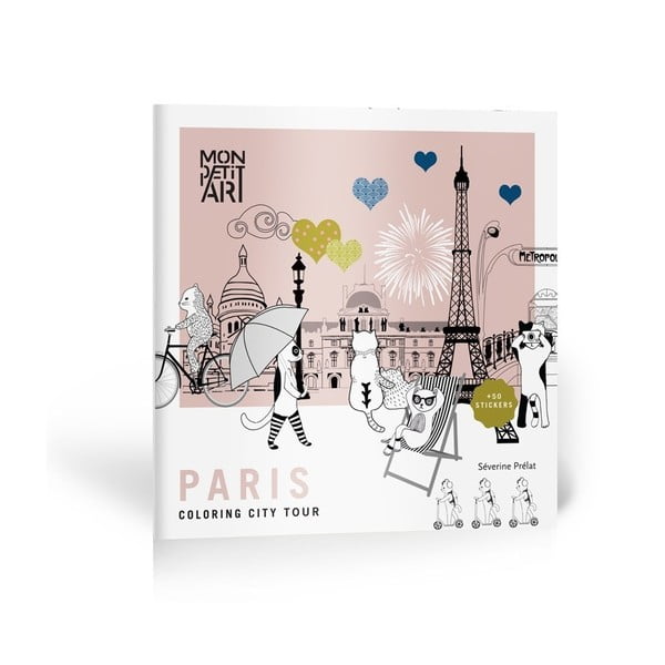 Carte de colorat și autocolante Mon Petit Art City Tour Paris