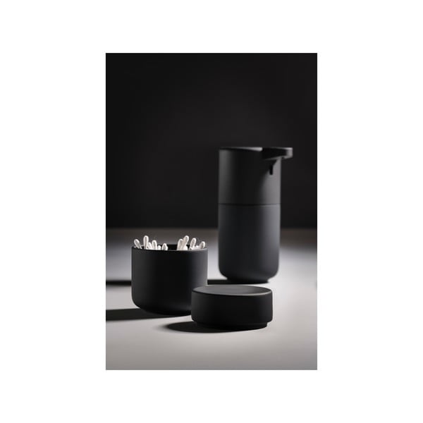 Borcan din gresie cu capac Zona UME, negru-image-1