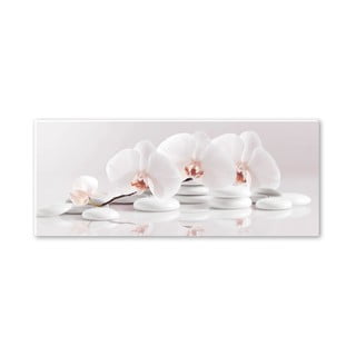 Tablou Styler Glasspik Spa & Zen White Stones, 50 x 125 cm