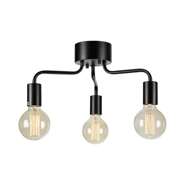 Plafonieră neagră cu abajur din metal 38x38 cm Avery – Markslöjd