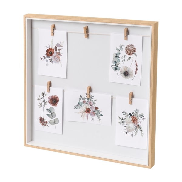 Ramă foto de perete în culoare naturală 43x43 cm – Casa Selección