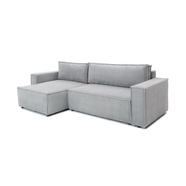 Colțar extensibil variabil cu tapițerie din reiat Bonami Selection Bowie, gri deschis-image-3