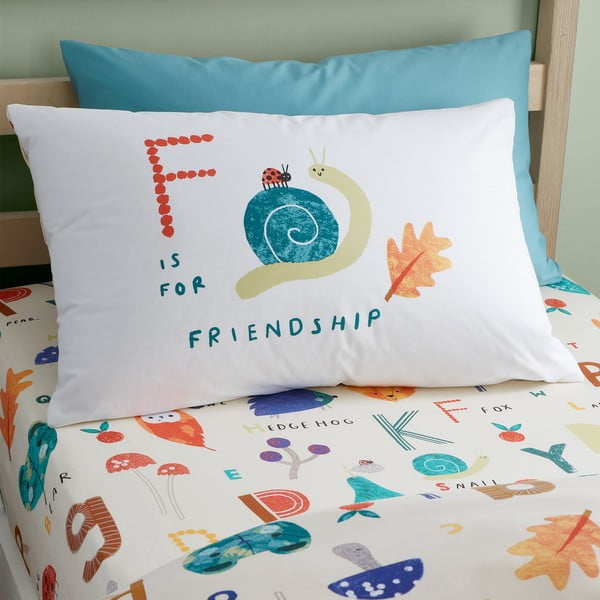 Lenjerie de pat pentru copii pentru pat de o persoană 140x200 cm Woodland Alphabet – RHS-image-3