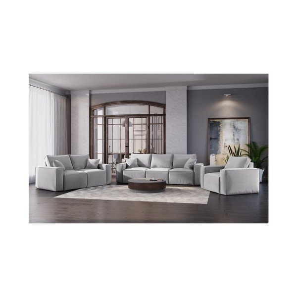 Canapea Cosmopolitan Design Miami, gri deschis, 180 cm-image-4