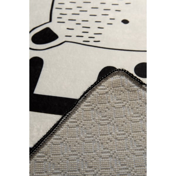 Covor antiderapant pentru copii Conceptum Hypnose Little Bear, 100 x 160 cm, alb - negru-image-3