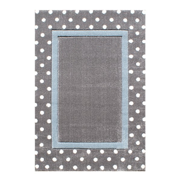 Covor pentru copii Happy Rugs Dots, 120x180 cm, gri - albastru