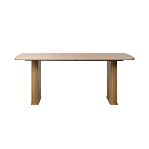 Masă de dining cu blat cu aspect de lemn de stejar 100x190 cm Nola – Unique Furniture