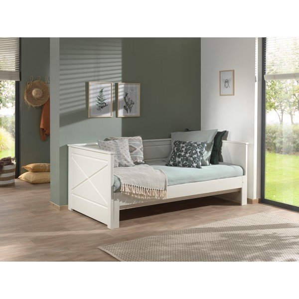 Pat pentru copii  alb cu extensie suplimentară 180x200/90x200 cm PINO – Vipack-image-4