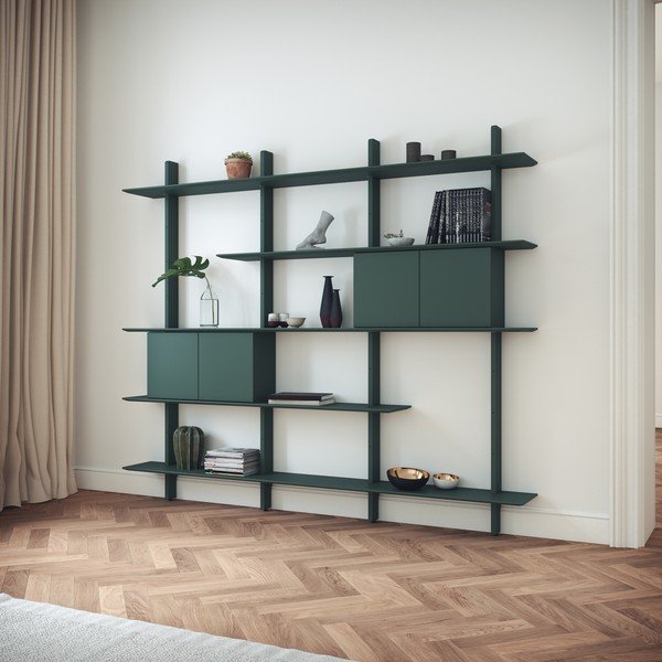 Sistem modular de rafturi verde 224x190 cm Bridge – Tenzo-image-3