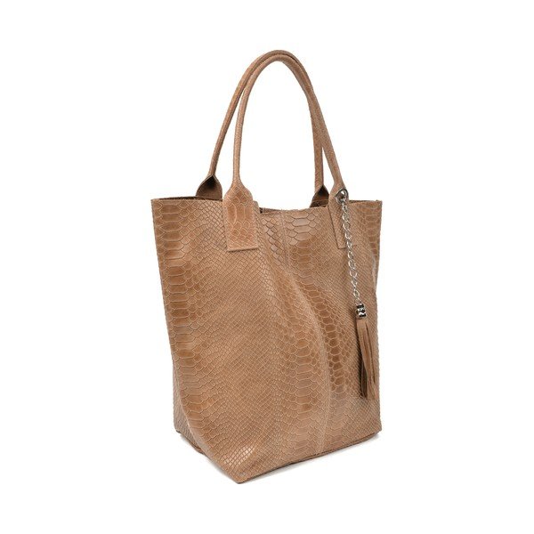Geantă shopper din piele Renata Corsi Lola, maro-image-2