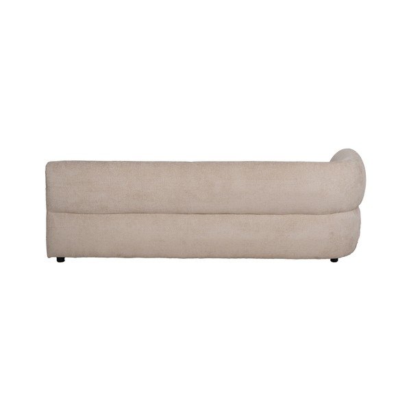 Canapea bej cu tapițerie din chenille cu colț pe partea stângă 199 cm Minimal – Ixia-image-3