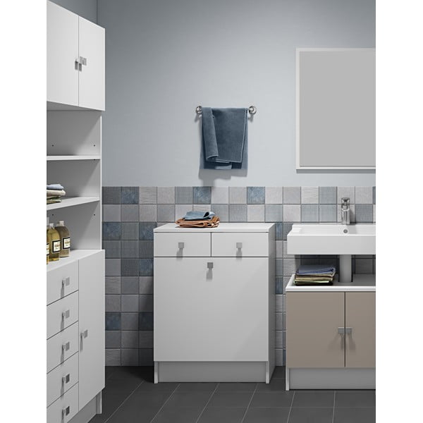 Dulap de baie scund alb 60x82 cm Combi - TemaHome -image-1
