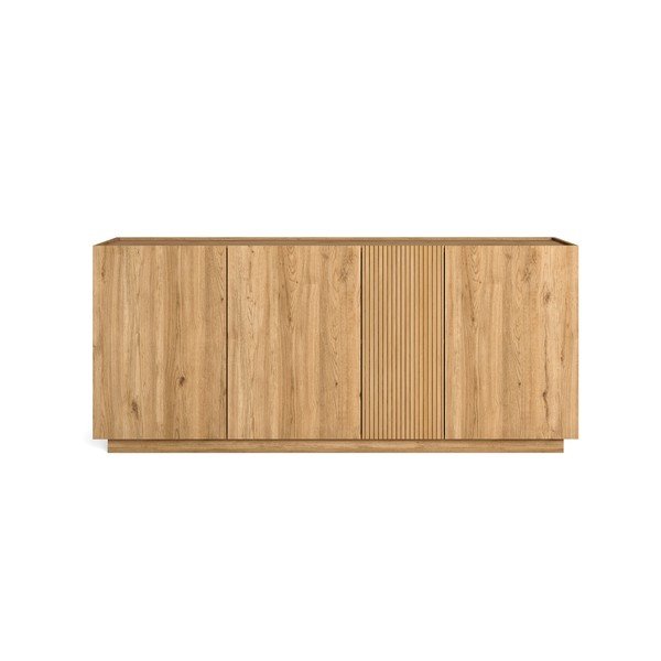 Comodă joasă cu aspect de lemn de stejar 181x78 cm Rayana – Marckeric