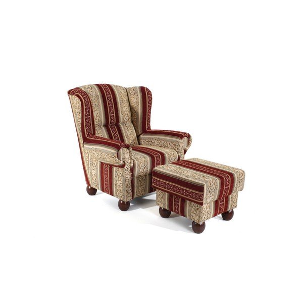 Fotoliu Max Winzer Monarch Chenille, model roșu-image-1