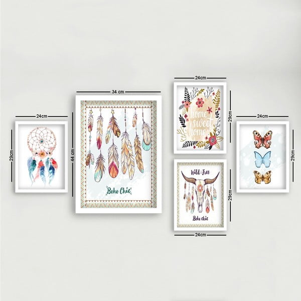Tablouri 5 buc. Boho – Wallity-image-3